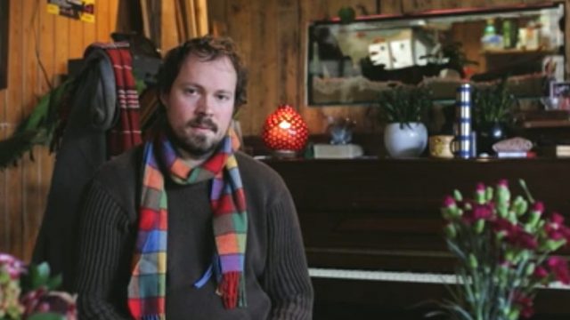 Ben Dorey in a cafe in Sheffield