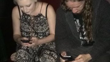 Pixie in a club catching Pokemon!
