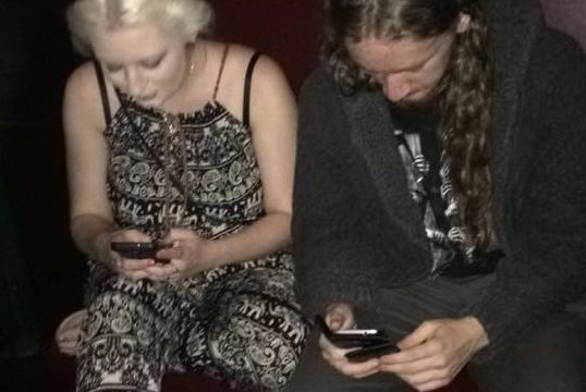 Pixie in a club catching Pokemon!