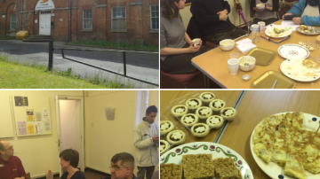 A photo of ship shape, the event, and the food
