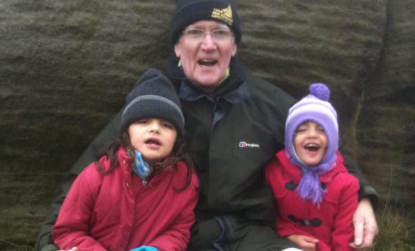 Ollie Hart’s father with his grandchildren