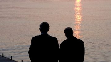Men talking