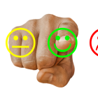 Smiley faces being selected