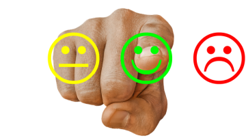 Smiley faces being selected