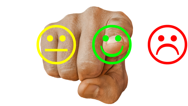 Smiley faces being selected