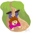 girl falling down