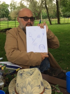 drawing with artist