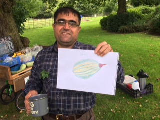 drawing with artist