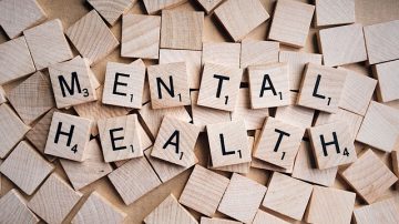 Mental health written out in scrabble letter