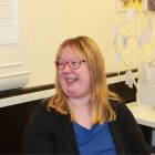 Amy at recent blindfold training