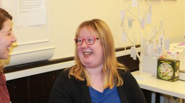 Amy at recent blindfold training