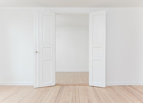 open doors inside a house