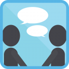 2 people having a conversation