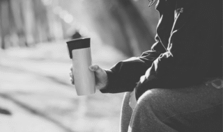 Man with flask