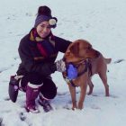 Laura with her dog