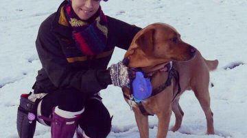 Laura with her dog