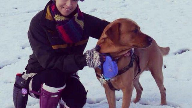 Laura with her dog