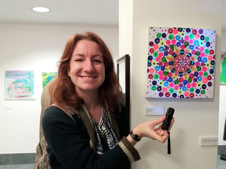 Elesha with her work