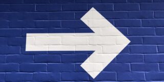 white arrow