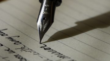 letter being written