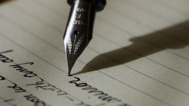 letter being written